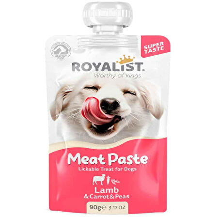 Royalist Köpek Ödülü Meat Paste Kuzu Etli Havuçlu 90 Gr