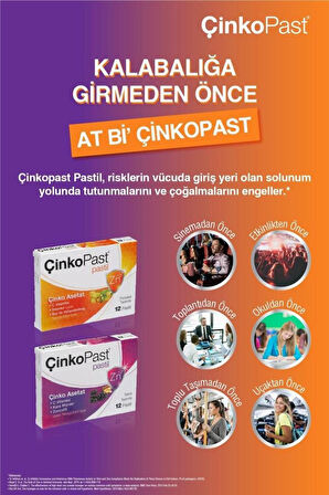 Çinkopast Portakallı 12 Pastil - Naneli 12 Pastil 2'Lİ SET- SKT:12/2027