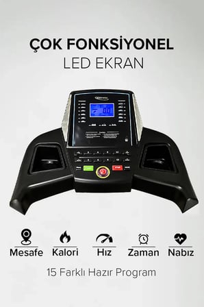 Proforce Axis Koşu Bandı, 3HP Motor, LCD ekran Katlanabilir, 0-16km/sa hız