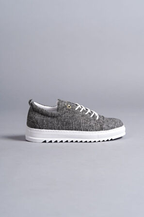 Cool Bağcıklı Keten Erkek Günlük Spor Klasik Ayakkabı BT Gri