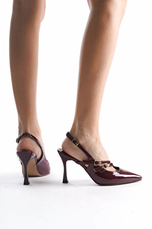 Lehrte Bordo Kadın İnce Topuklu Ayakkabı