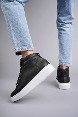 Stalvard Ottawa Bağcıklı Cilt Erkek Günlük Spor Bot BT Siyah