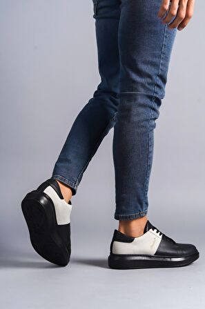 Middles Bağcıklı Erkek Günlük Sneaker Ayakkabı ST Siyah/Gri