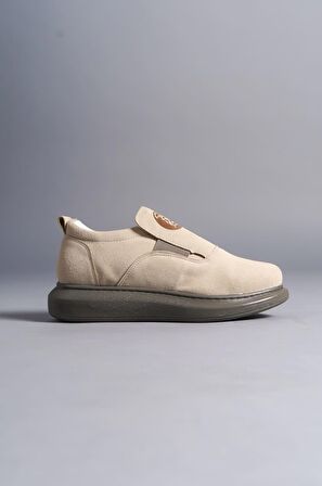 Hippo Bağcıksız Süet Erkek Günlük Sneaker Ayakkabı GT Bej