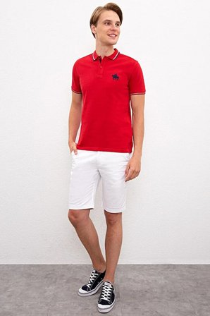 Erkek Koyu  Polo Yaka T-Shirt %100 Pamuk Yeni Sezon