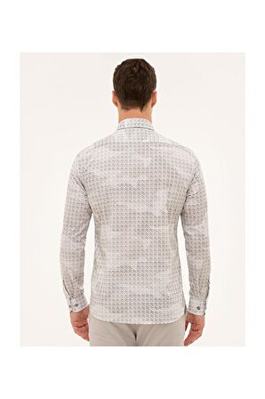 Erkek Haki Slim Fit Gömlek G021SZ004.000.1013121