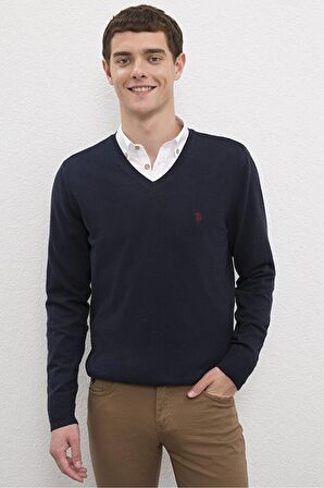 U.S. Polo Assn. Lacivert Erkek Kazak