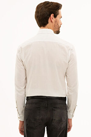 Bej Slim Fit Gömlek