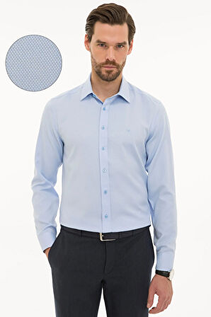 Gri Slim Fit Oxford Gömlek