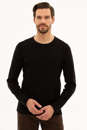 Erkek  Slim Fit Bisiklet Yaka Triko Kazak G021SZ0TK.000.1157212