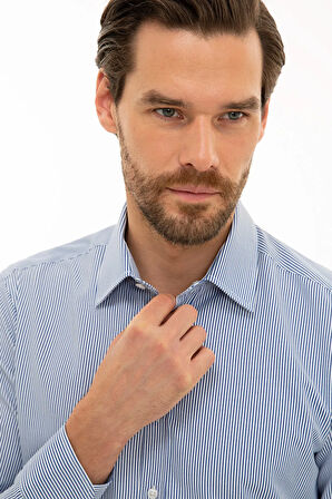 Mavi Slim Fit Gömlek