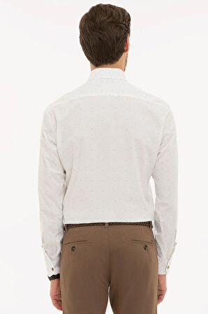 Bej Slim Fit Gömlek