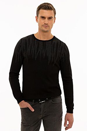 Erkek Siyah Slim Fit Triko Kazak G021SZ0TK.000.1121868