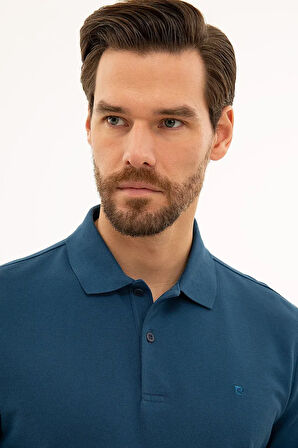 Erkek Açık Lacivert Slim Fit Polo Yaka Sweatshirt G021GL082.000.1208969