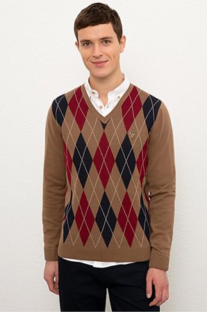 U.S. Polo Assn. Kahverengi Erkek Kazak