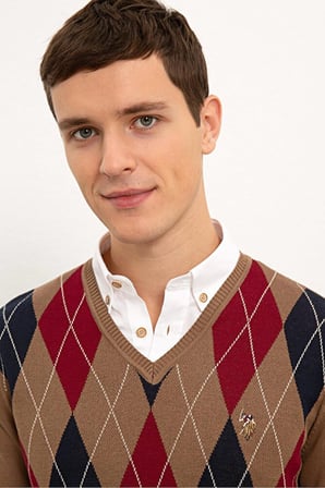 U.S. Polo Assn. Kahverengi Erkek Kazak