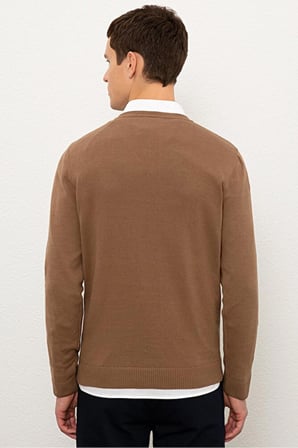 U.S. Polo Assn. Kahverengi Erkek Kazak