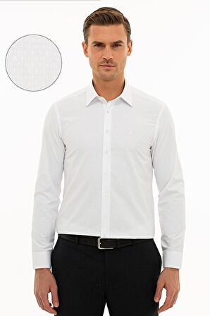  Slim Fit Armürlü Gömlek