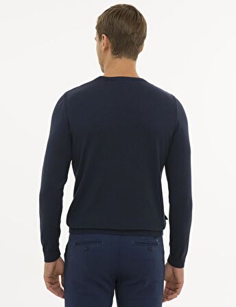 Pierre Cardin  Lacivert Slim Fit Triko Kazak