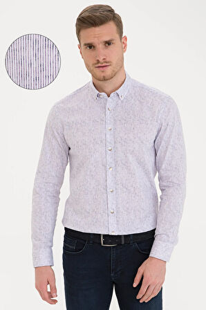 Mor Slim Fit Gömlek