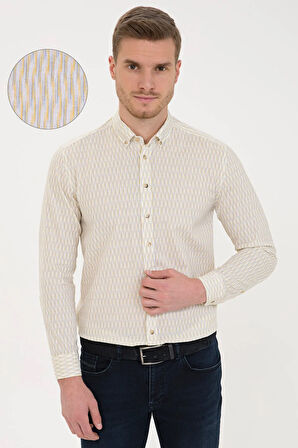 Sarı Regular Fit Gömlek