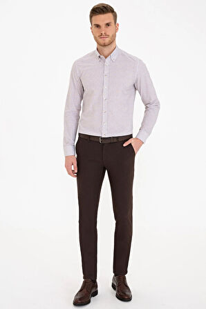 Bej Slim Fit Gömlek