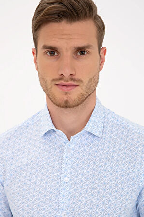 Açık Mavi Slim Fit Gömlek