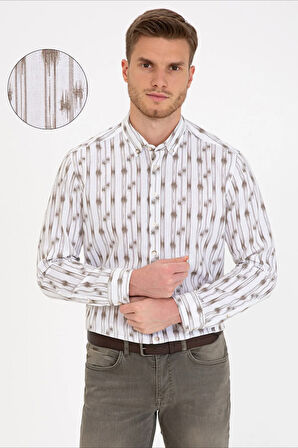 Bej Regular Fit Gömlek