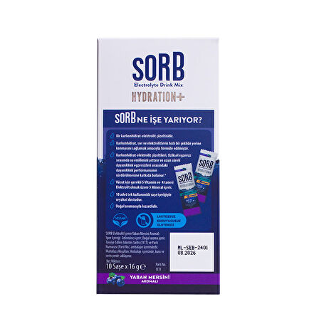 Sorb Electrolyte Drink Mix 16 Gr 10 Adet - LİMON MİSKET LİMONU