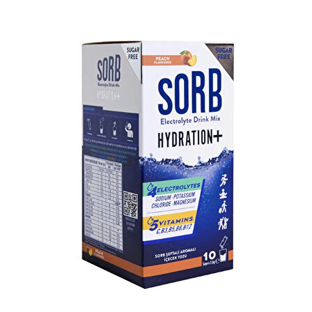 Sorb Electrolyte Drink Mix Şekersiz 7.5 Gr 10 Adet - ŞEFTALİ