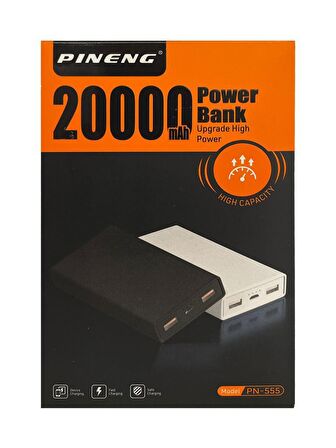 Pineng Pn-555 20000 mAh Hızlı Şarj Powerbank