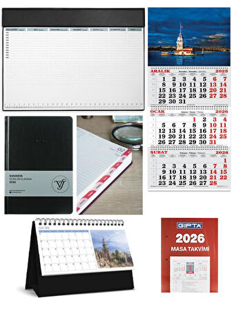 Gıpta 2026 Günlük Ajanda Masa Sümeni Masa Takvim Set-2