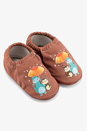Umbrella Flower Hyper Tarçın Kahve Barefoot Akıllı Patik