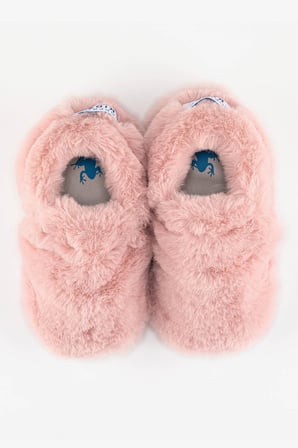 Furry Furry Pembe Kurk Barefoot Patik