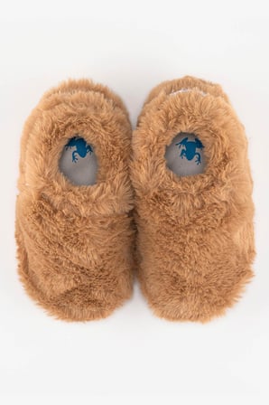 Furry Furry Kestane Kahverengi Kurk Barefoot Patik