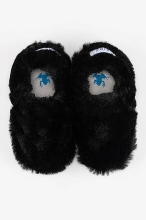 Furry Furry Siyah Kurk Barefoot Patik