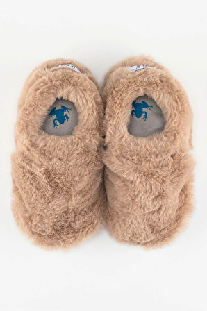Furry Furry Bej Kürk Barefoot Patik (Hediye Seti)