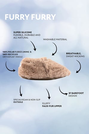 Furry Furry Bej Kürk Barefoot Patik