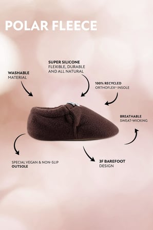 Polar Fleece Kahve Polar Barefoot Patik
