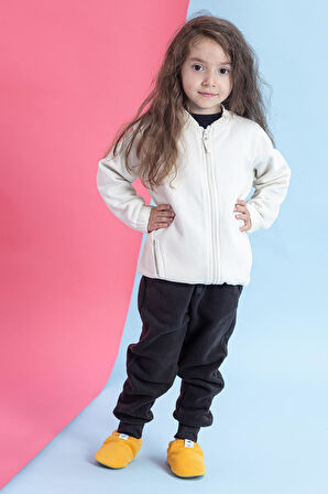 Polar Fleece Sarı Polar Barefoot Patik (Hediye Seti)