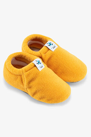Polar Fleece Sarı Polar Barefoot Patik (Hediye Seti)