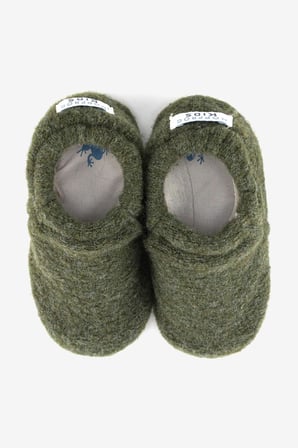 Recycled Woo Wooly Yünlü Haki Barefoot Patik