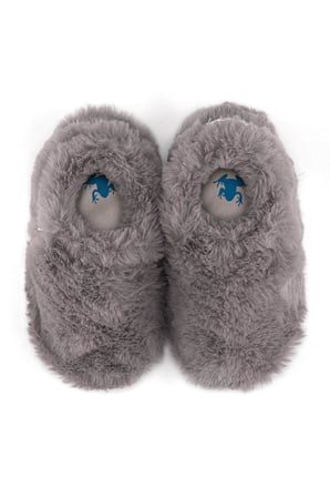 Furry Furry Gri Kurk Barefoot Patik
