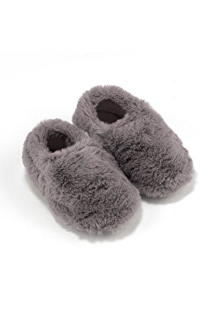 Furry Furry Gri Kürk Barefoot Patik (Hediye Seti)