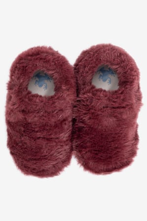 Furry Furry Bordo Kürk Barefoot Patik
