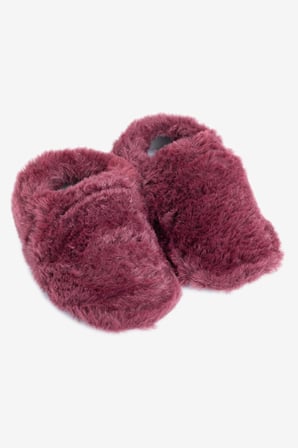 Furry Furry Bordo Kürk Barefoot Patik