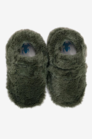 Furry Furry Haki Kürk Barefoot Patik (Hediye Seti)