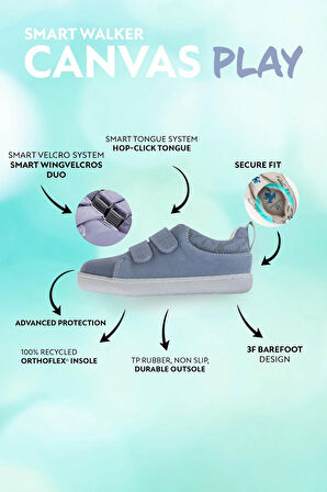 Smart Walker Canvas Play Toz Mavi Çocuk Ayakkabı