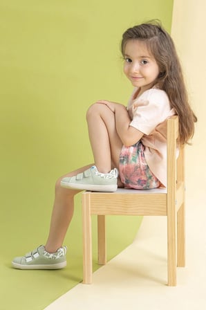 Smart Walker Canvas Play Eco Su Yeşili Barefoot Çocuk Ayakkabı