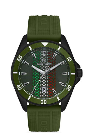 Sergio Tacchini ST.1.10324.5 Silikon Kordon Yeşil Erkek Kol Saati